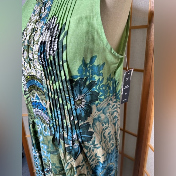 Embellished dress  Lovely Mix Nouveau dress   size Large vintage and Rare find - Picture 5 of 12